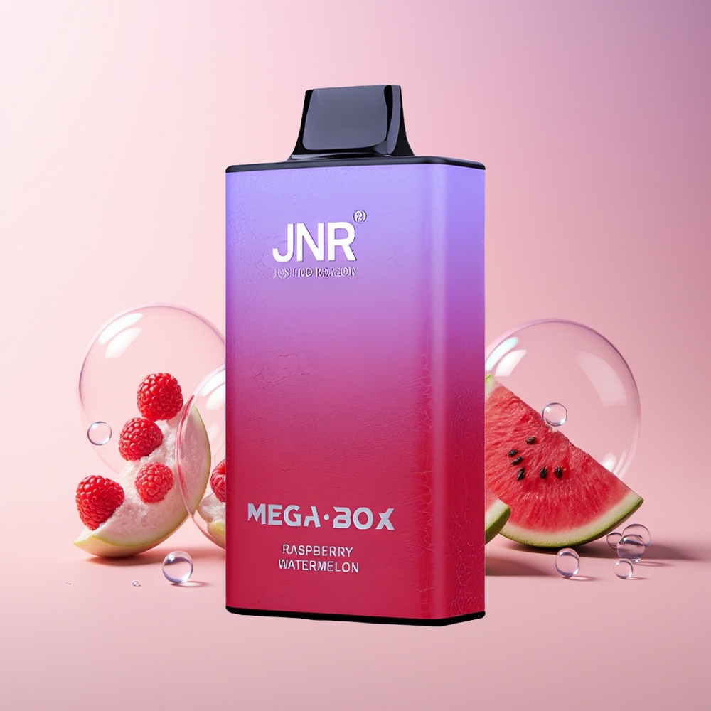 JNR Mega Box 25000 Puffs Disposable Vape – 30ML E-Liquid, Dual Mesh Coil, Type-C Charge (Australia Wholesale) – Raspberry Watermelon