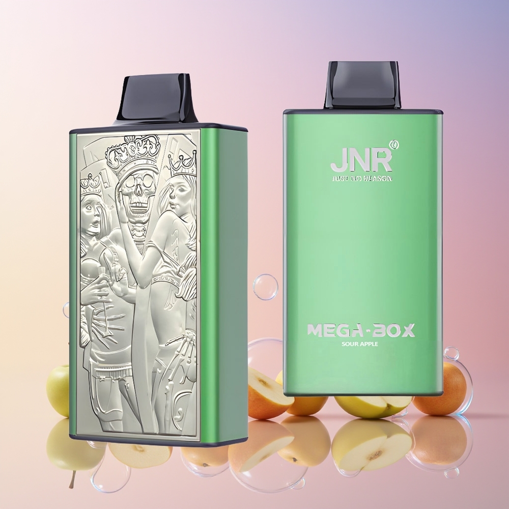 JNR Mega Box 25000 Puffs Disposable Vape – 30ml E-liquid, Dual Mesh Coil, Type-C Charge | Australia Wholesale (Sour Apple)