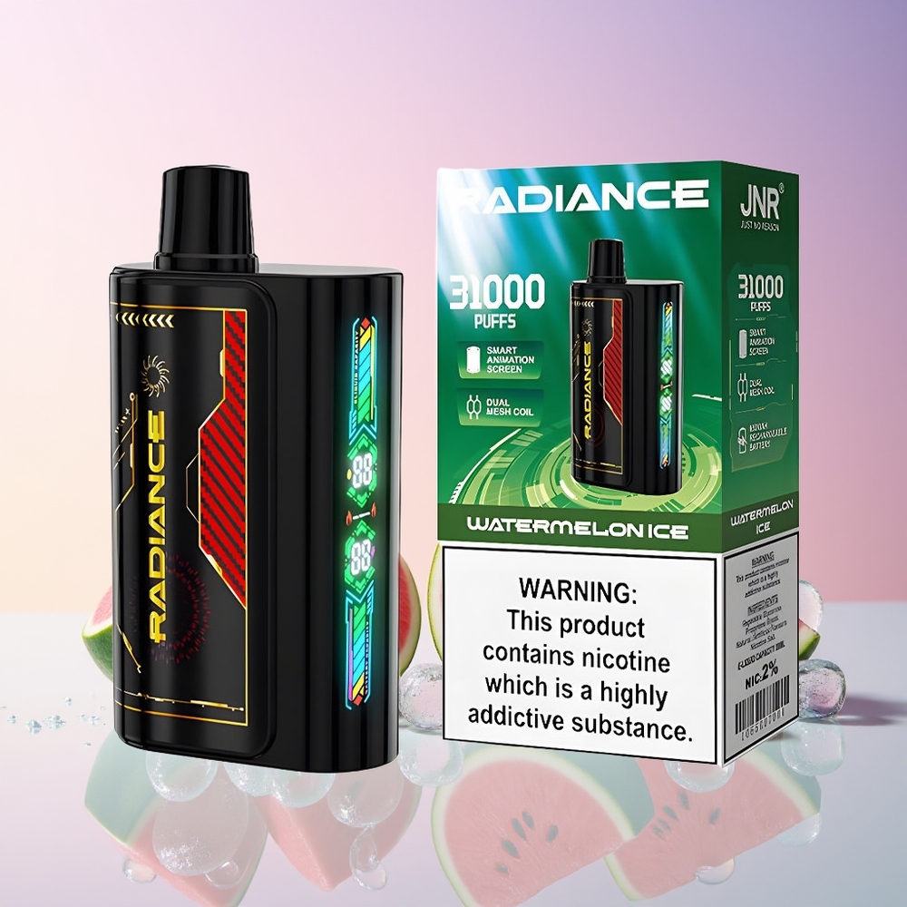 JNR Radiance 31000 Puffs Disposable Vape – 28ml E-liquid, Dual Mesh Coil, Type-C Charging (Australia Wholesale) – Watermelon Ice
