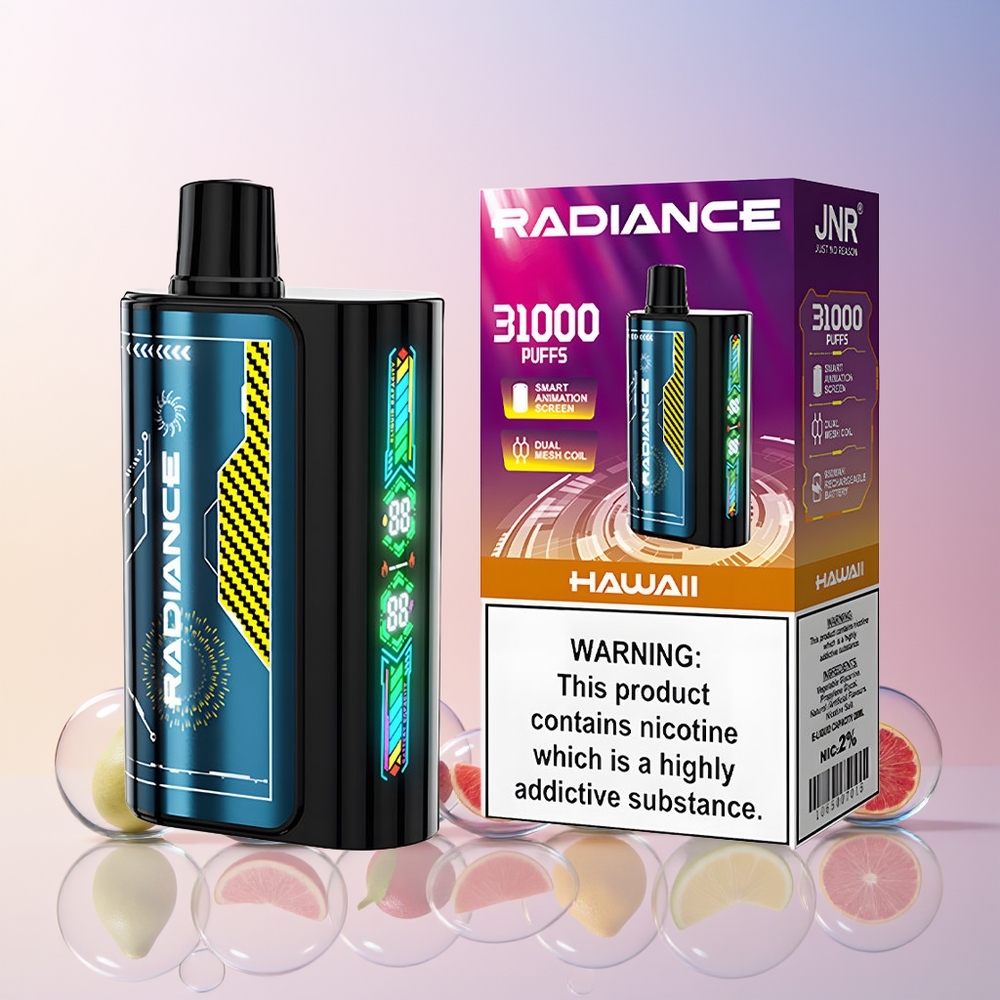 JNR Radiance 31000 Puffs Disposable Vape – Australia Wholesale (28ml E-liquid, Dual Mesh Coil, Rechargeable)