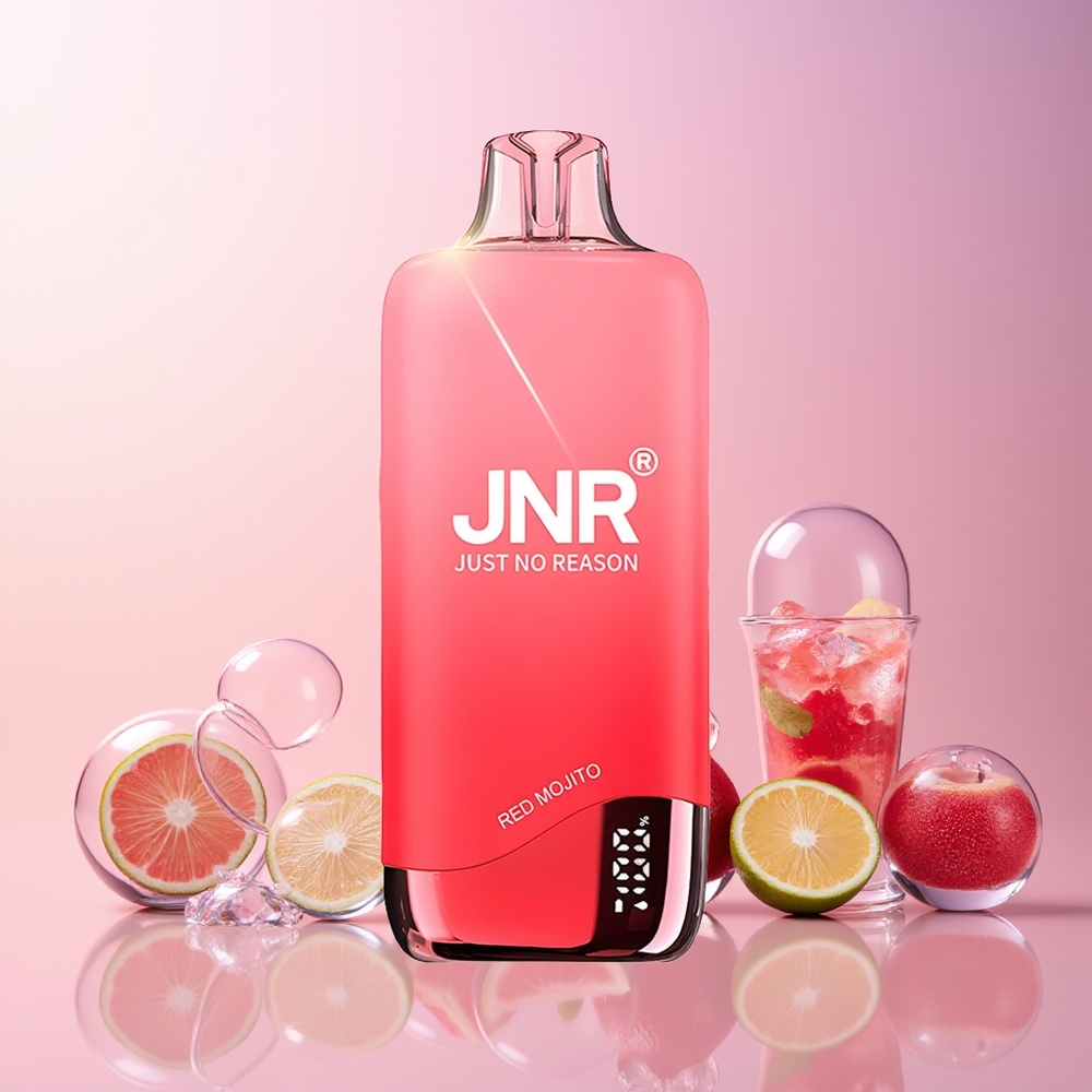 JNR Rainbow 10500 Puffs Disposable Vape – Australia Wholesale | 18mL E-Liquid, 0.8ohm Mesh Coil, USB-C Charging, Red Mojito