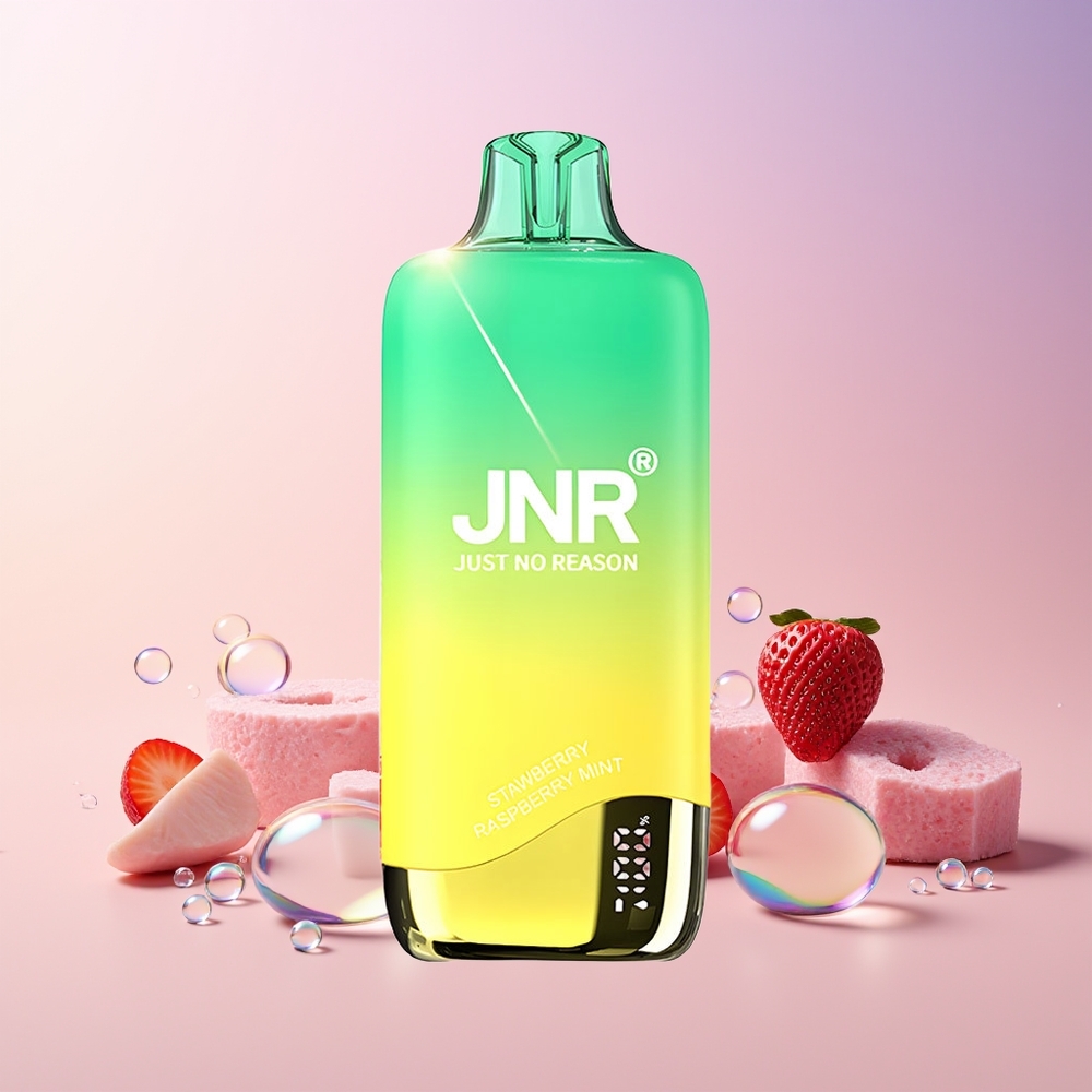 JNR Rainbow 10500 Puffs Disposable Vape – Australia Wholesale | 18mL E-Liquid, 0.8ohm Mesh Coil, USB-C Charging (Strawberry Peachmint)