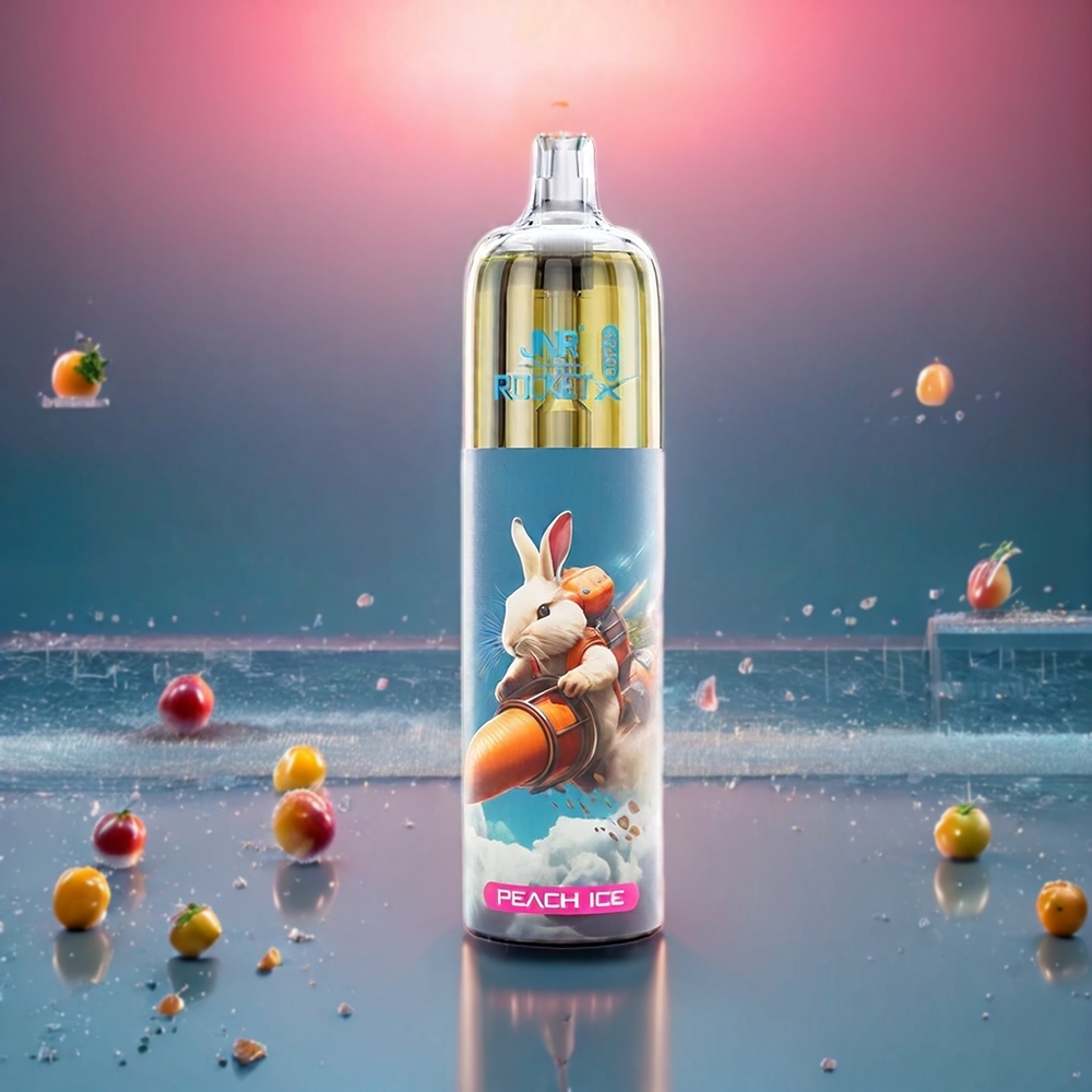 JNR Rocket X 12400 Puffs – Australia Wholesale | Compact, 22mL E-liquid, RGB Lights, Type-C Charging, Peach Ice