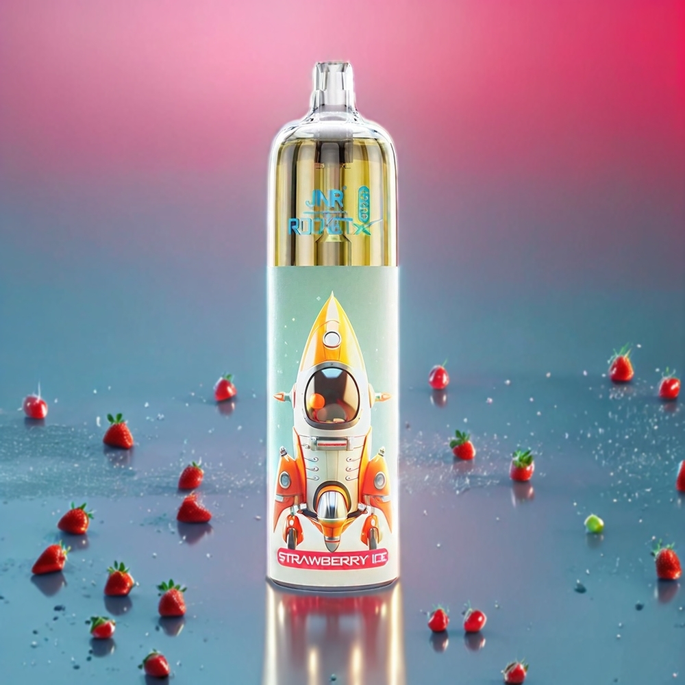 JNR Rocket X 12400 Puffs Australia Wholesale – Compact, 22mL E-liquid, RGB Lights, Type-C Fast Charge (Strawberry Ice)
