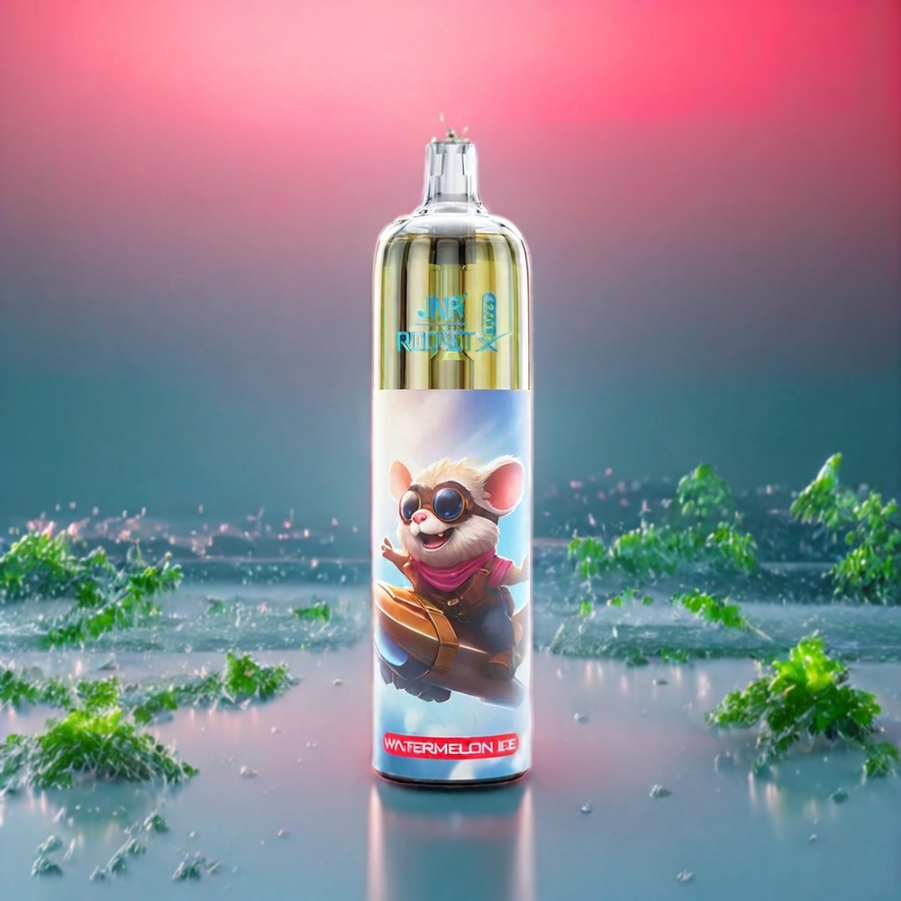 JNR Rocket X 12400 Puffs Australia Wholesale – Compact Rechargeable Vape with RGB Lights, Adjustable Airflow & 22mL E-liquid (Watermelon Ice)