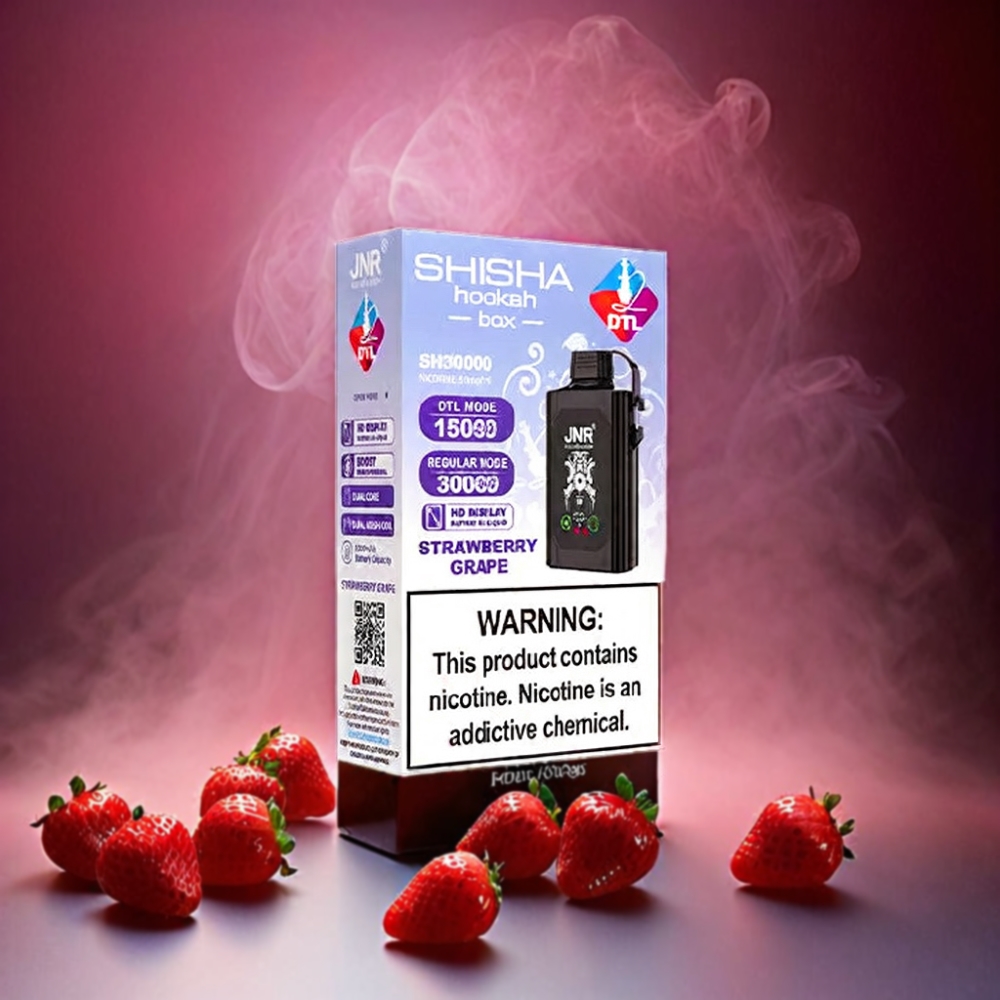 JNR Shisha Box 20500 Puffs Vape - Strawberry Grape
