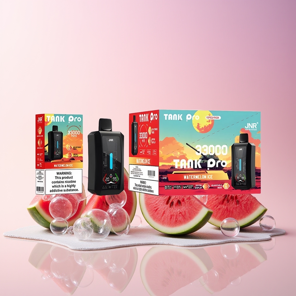 JNR Tank Pro 33000 Puffs Australia Wholesale – 28mL Dual Mesh, 850mAh, Watermelon Ice