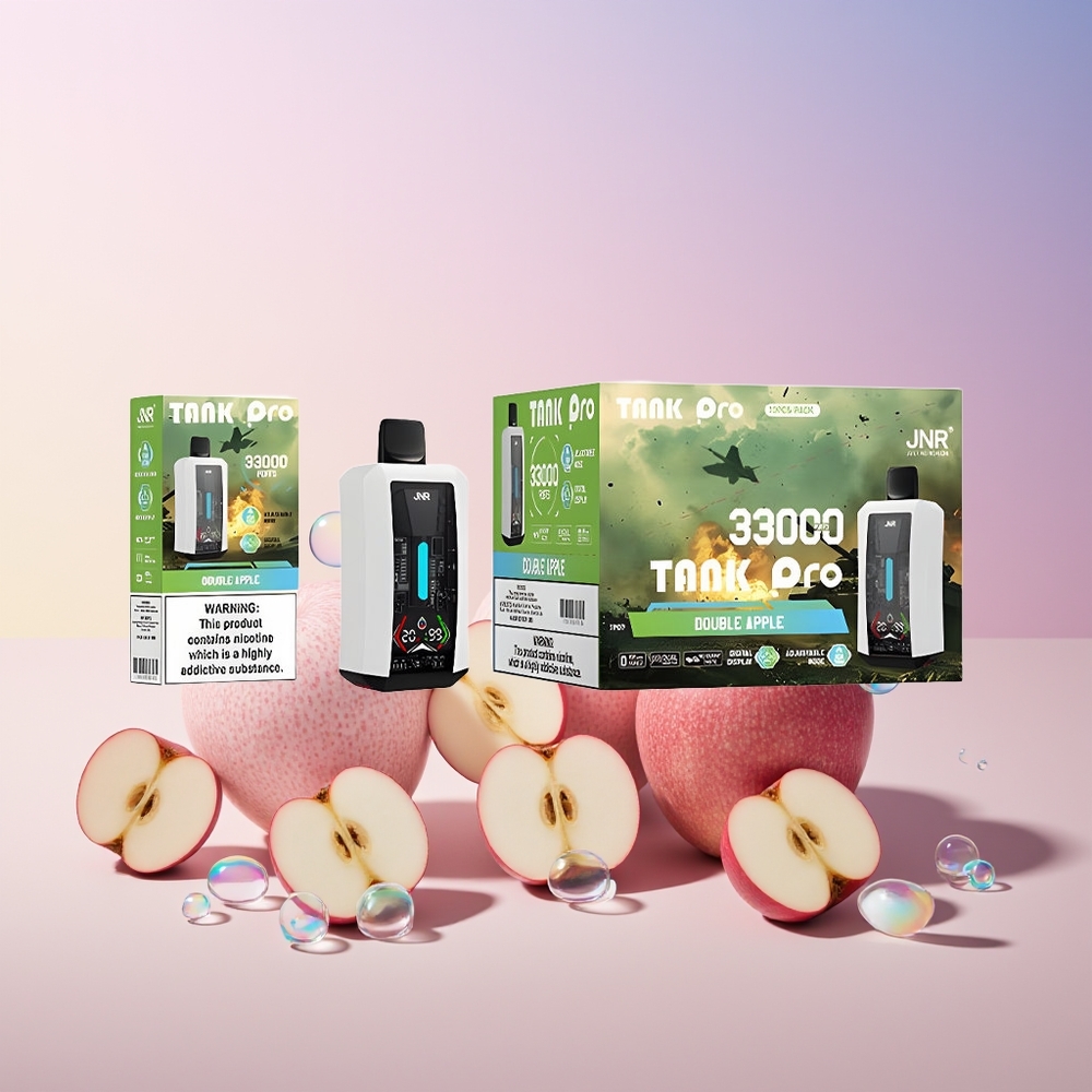 JNR Tank Pro 33000 Puffs Disposable Vape – 28mL e-Liquid, Dual Mesh Coil, Type-C Charging | Australia Wholesale Double Apple