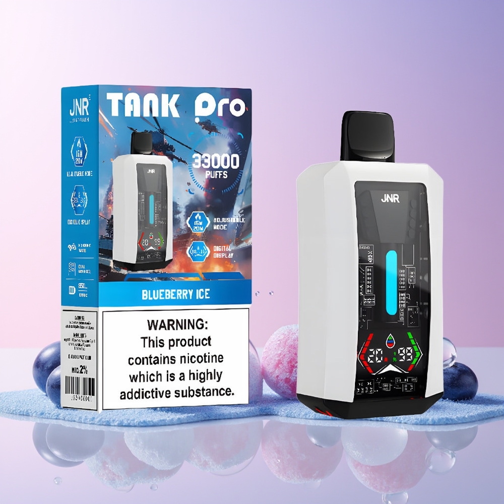 JNR Tank Pro 33000 Puffs Disposable Vape – 28ml e-Liquid, Dual Mesh Coil, Type-C Charging (Australia Wholesale) – Blueberry Ice