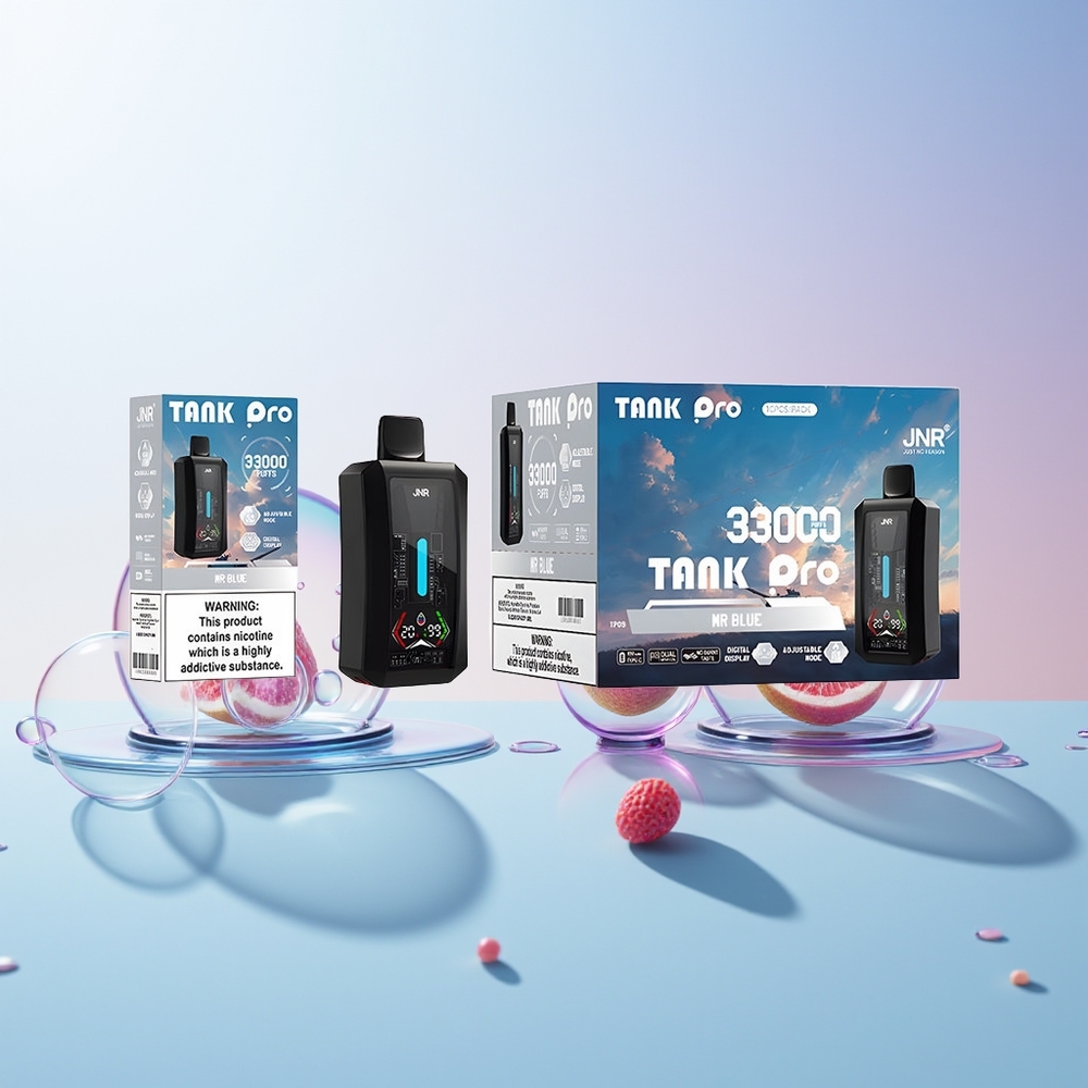 JNR Tank Pro 33000 Puffs Disposable Vape – 28ml e-Liquid, Dual Mesh Coil, Type-C Charging | Australia Wholesale Mr Blue