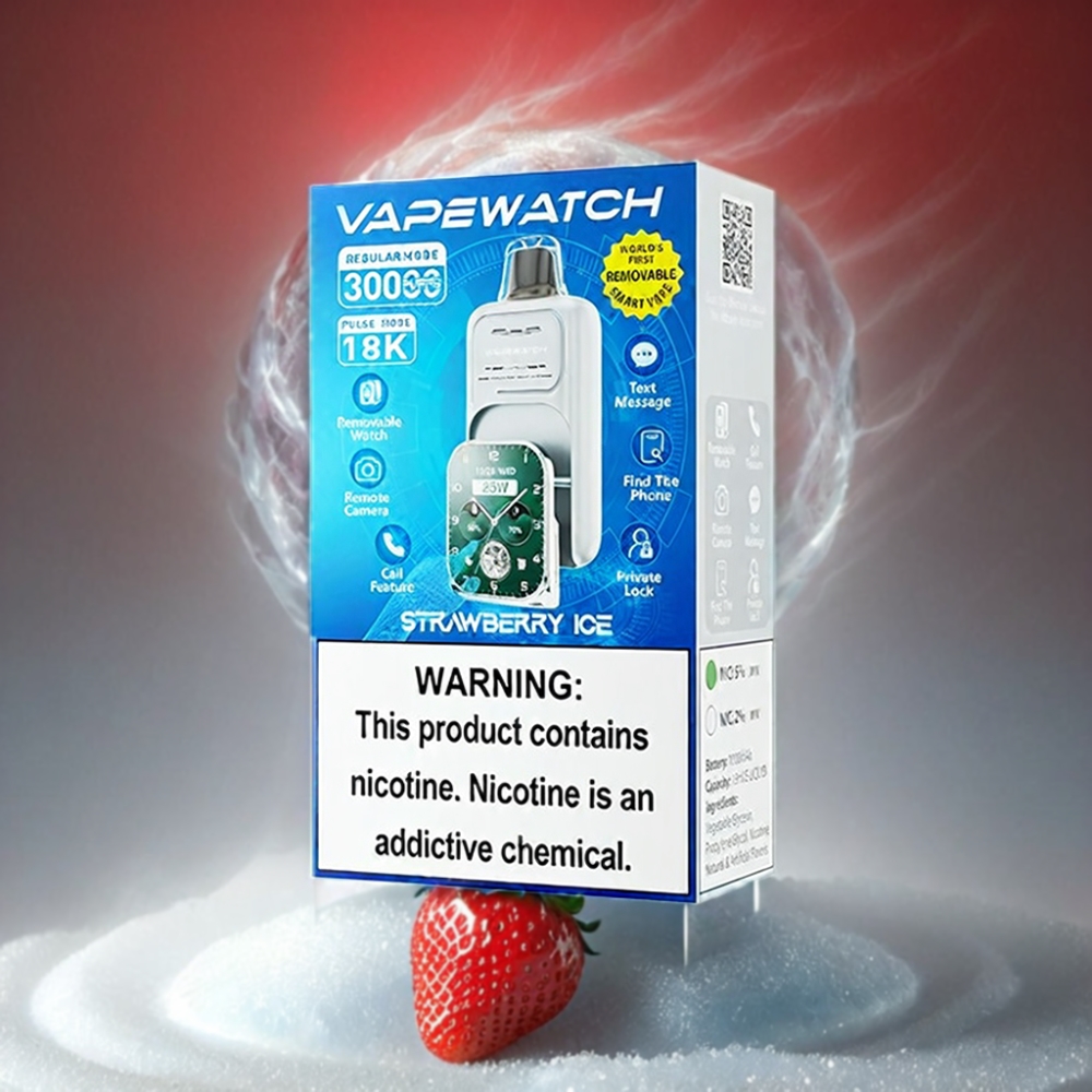 JNR Vape Watch 30000 Puffs Strawberry Ice
JNR Vape Watch 30000 Puffs