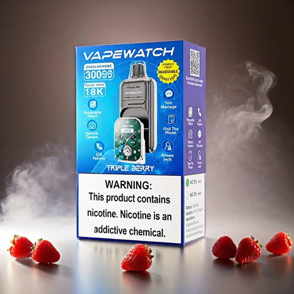 JNR Vape Watch 30000 Puffs Triple Berry
JNR Vape Watch 30000 Puffs - Wholesale Australia