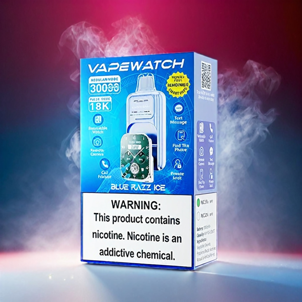 JNR Vape Watch 30000 Puffs Vape Blue Razz Ice
JNR Vape Watch 30000 Puffs - Australia Wholesale