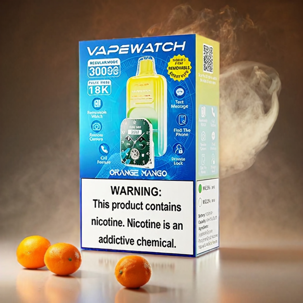 JNR Vape Watch 30000 Puffs Vape Orange Mango
JNR Vape Watch 30000 Puffs - Australia Wholesale