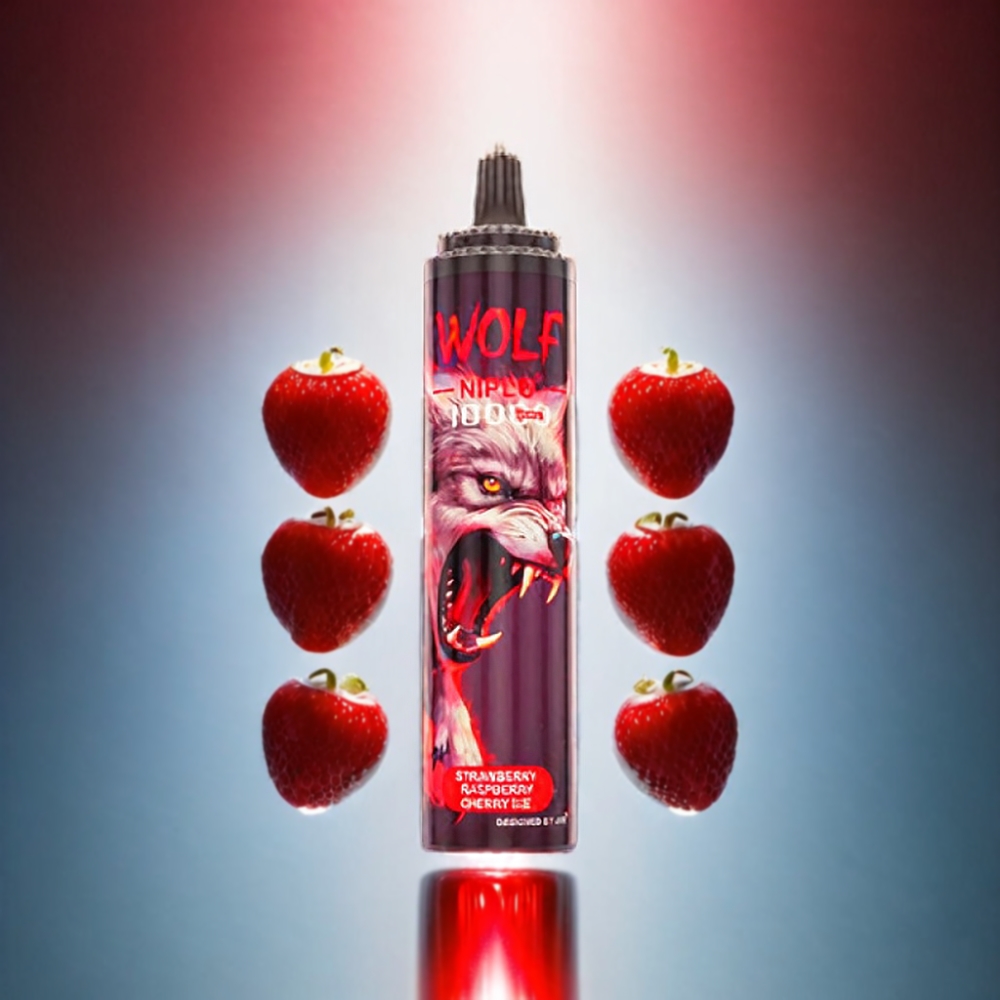JNR Wolf 10000 Puffs Strawberry Raspberry Cherry Ice