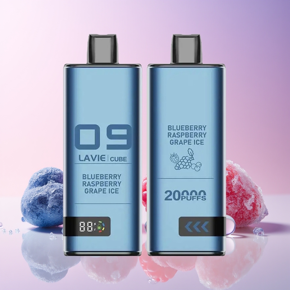 Australia Wholesale Lavie Cube 20000 Puffs Disposable Vape – 28ML Salt Nicotine (2%/5%), Type-C Charging, Blueberry Raspberry Grape Ice