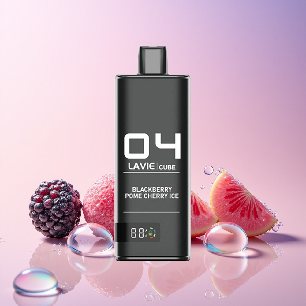 Lavie Cube 20000 Puffs Disposable Vape – 28ML Salt Nicotine (2%/5%) | Australia Wholesale Blackberry Pome Cherry Ice