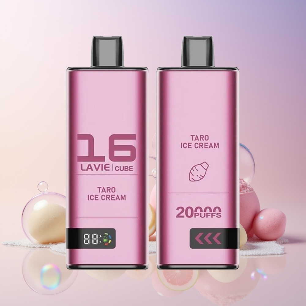 Lavie Cube 20000 Puffs Disposable Vape – 28ML Salt Nicotine (2%/5%) | Australia Wholesale Taro Ice Cream