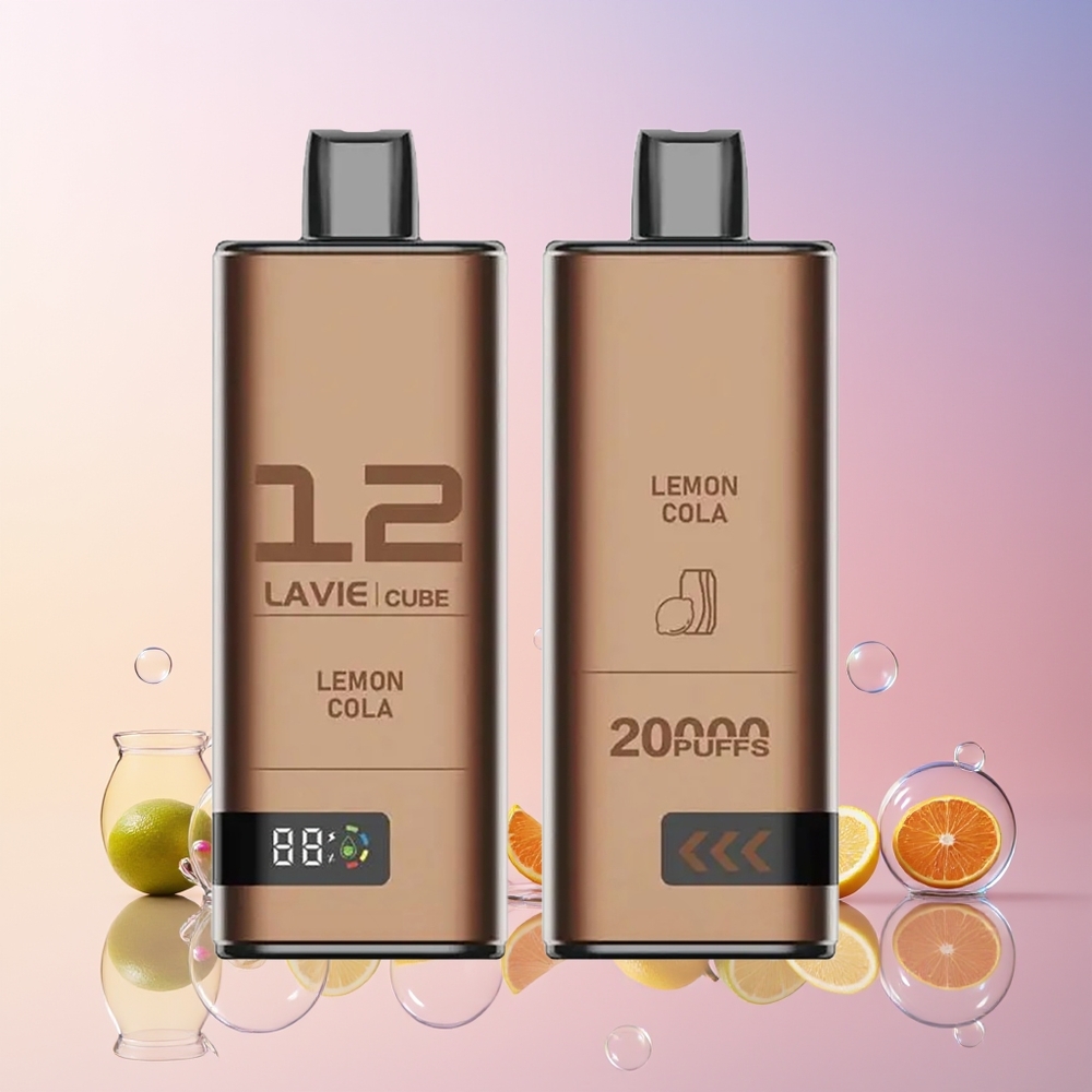 Lavie Cube 20000 Puffs Disposable Vape – 28ML Salt Nicotine (2%/5%) | Type C Charging | Australia Wholesale Lemon Cola