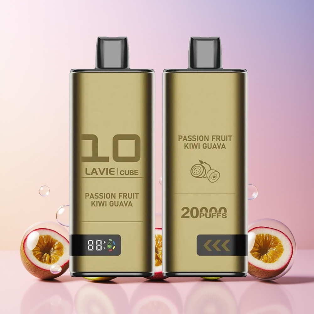 Lavie Cube 20000 Puffs Disposable Vape – 28ML Salt Nicotine (2%/5%) | Type-C Charging | Australia Wholesale | Passion Fruit Kiwi Guava