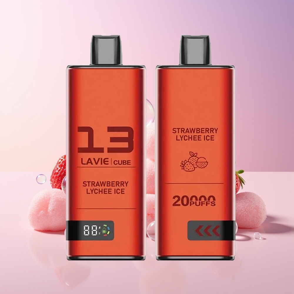 Lavie Cube 20000 Puffs Disposable Vape – 28ML Salt Nicotine (2%/5%), Type-C Charging | Australia Wholesale – Strawberry Lychee Ice