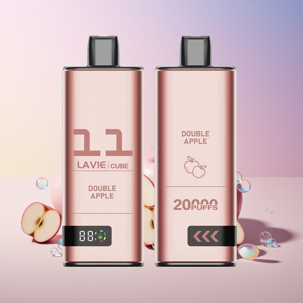 Lavie Cube 20000 Puffs Disposable Vape – 28ML Salt Nicotine, Type C Charging (Australia Wholesale) – Double Apple