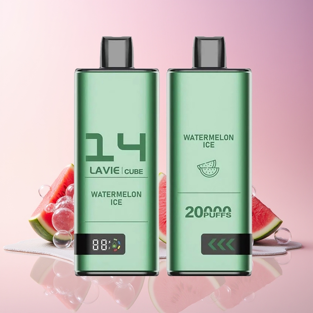 Lavie Cube 20000 Puffs Disposable Vape – 28mL Salt Nicotine (2%/5%), Type-C Charging, Australia Wholesale – Watermelon Ice