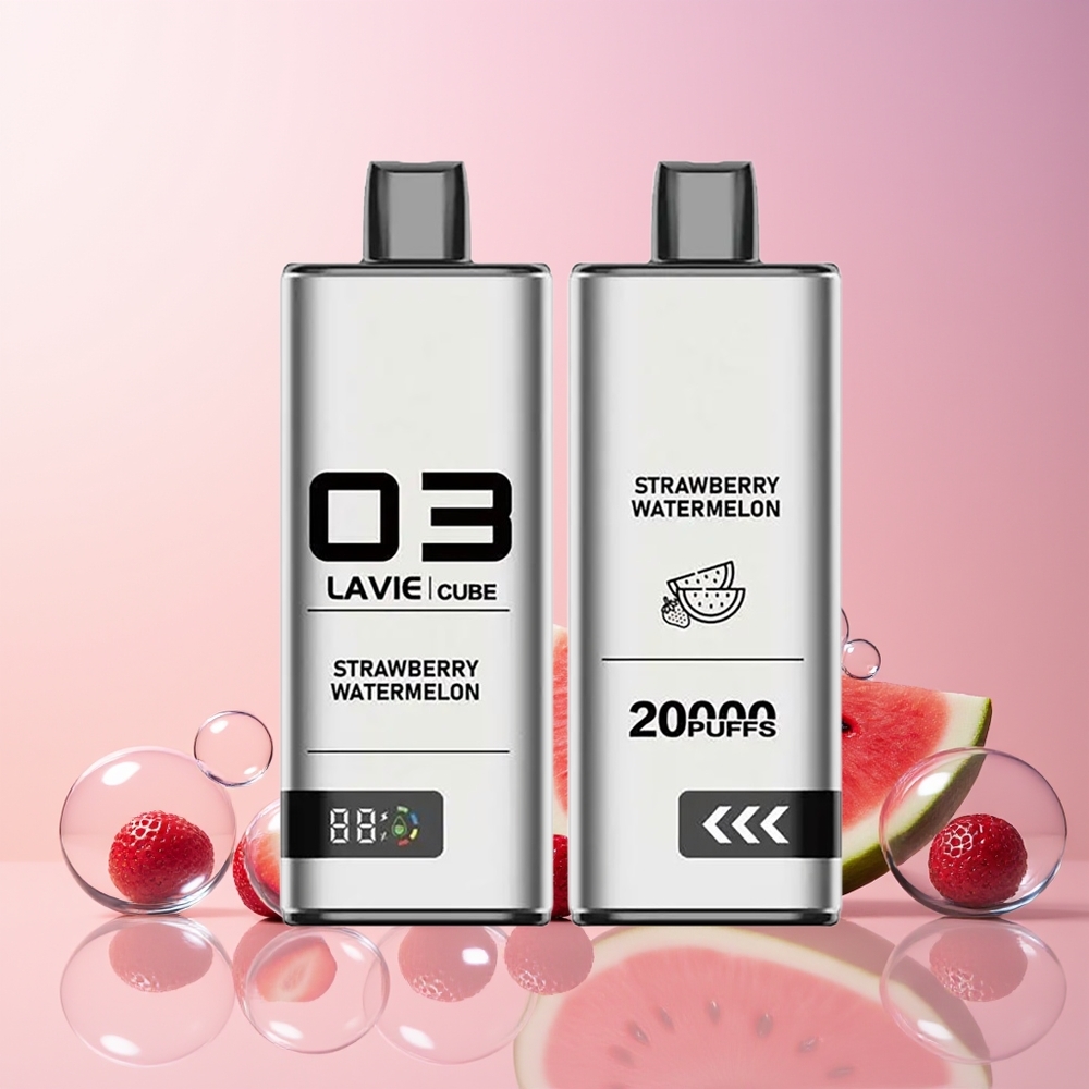 Lavie Cube 20000 Puffs Disposable Vape – Strawberry Watermelon | 28ML Salt Nicotine (2%/5%) | Type C Charging | Australia Wholesale