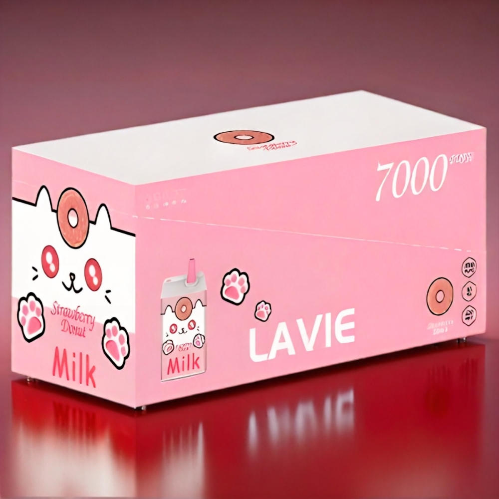 Lavie Milk 7000 Puffs Vape Strawberry Donut