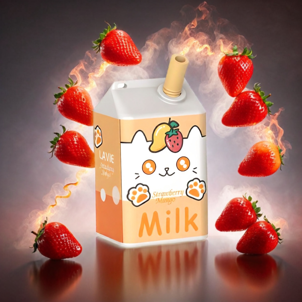 Lavie Milk 7000 Puffs Vape - Strawberry Mango
