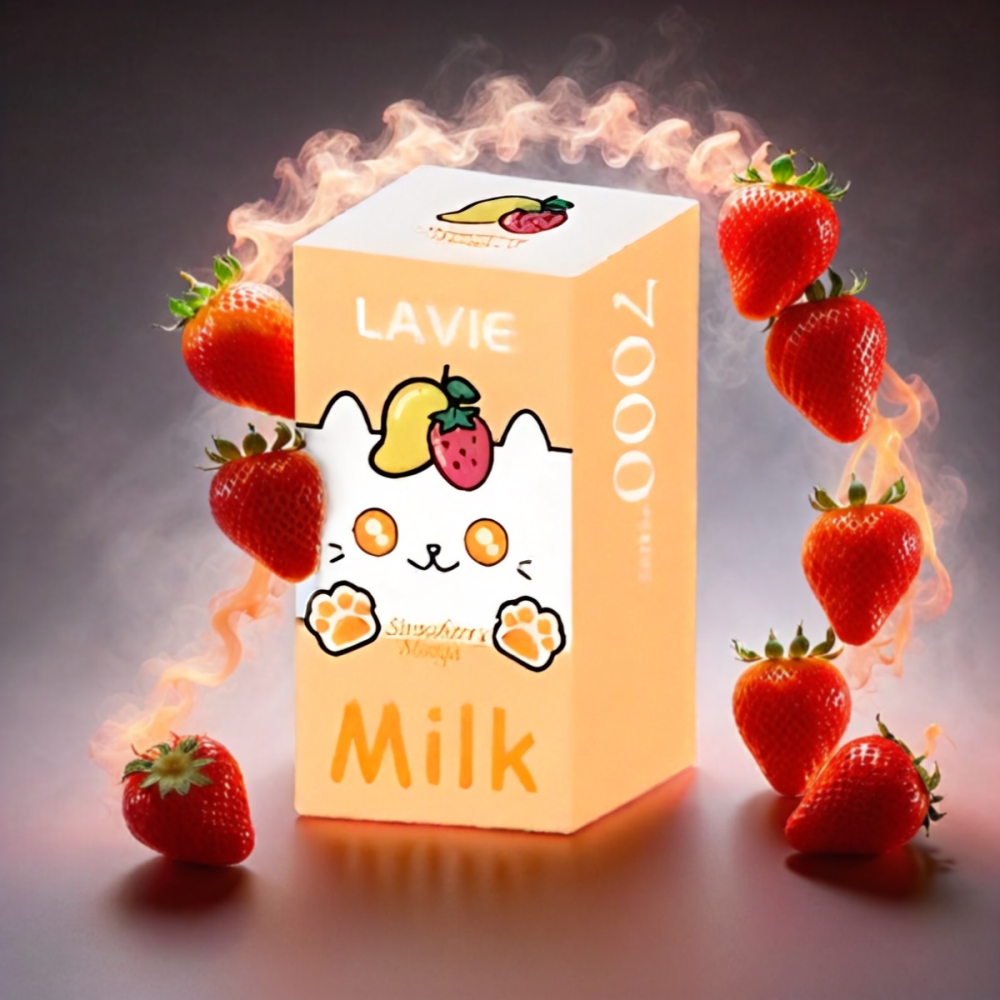 Lavie Milk 7000 Puffs Vape - Strawberry Mango