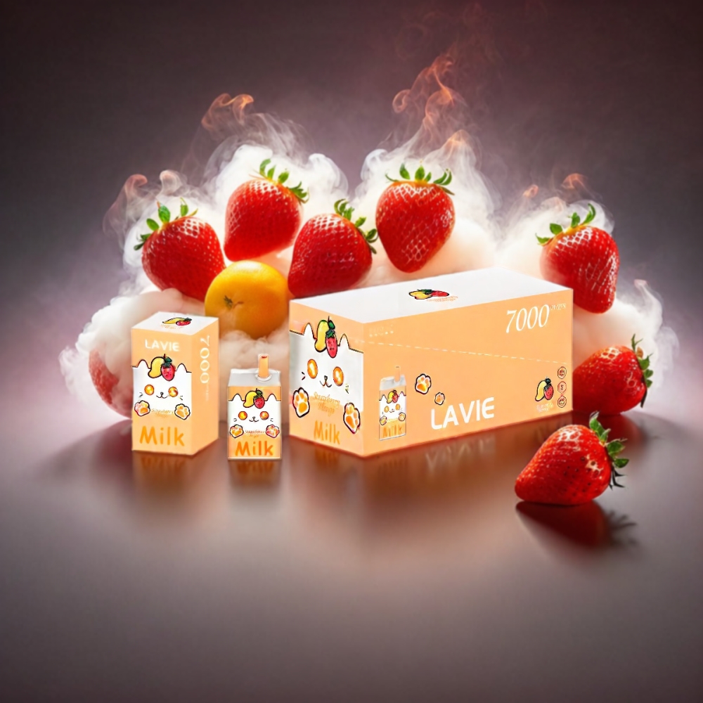 Lavie Milk 7000 Puffs Vape - Strawberry Mango