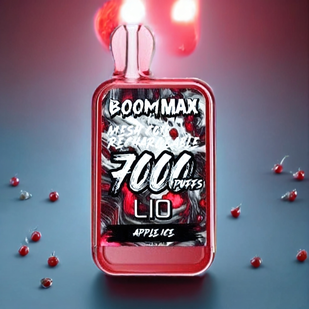 Australia Wholesale LIO BOOM MAX 7000 Puffs Disposable Vape – 15ml 50mg Apple Ice, 650mAh Type-C