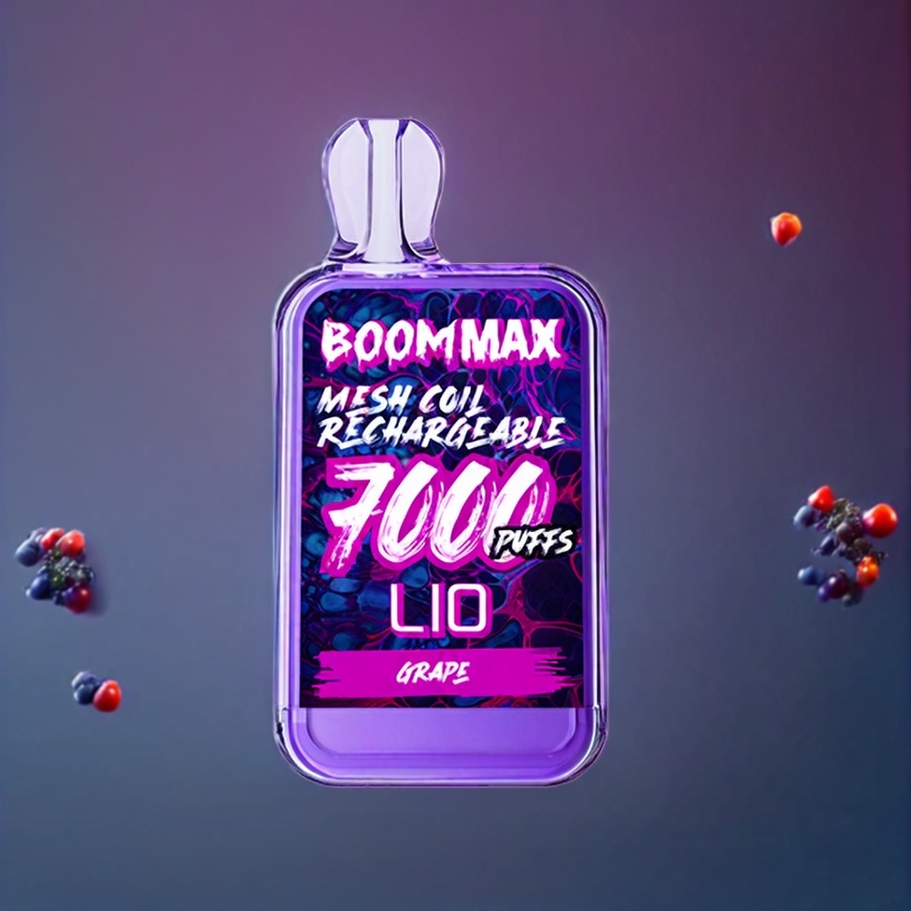 LIO BOOM MAX 7000 Puffs Disposable Vape - 15ml 650mAh Type-C (Australia Wholesale) Grape