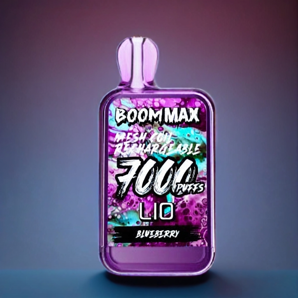 LIO BOOM MAX 7000 Puffs Disposable Vape - 15ml Prefilled, 650mAh Battery, Type-C Charging | Australia Wholesale (Blueberry)