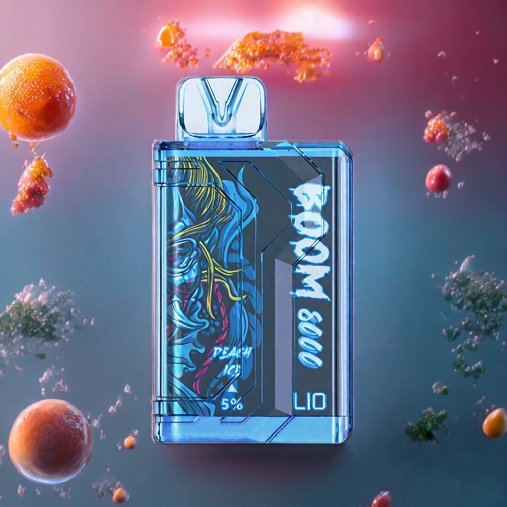 LIO BOOM PRO 8000 Puffs Peach Ice Disposable Vape – 15ml E-liquid, Type-C Charging, Australia Wholesale