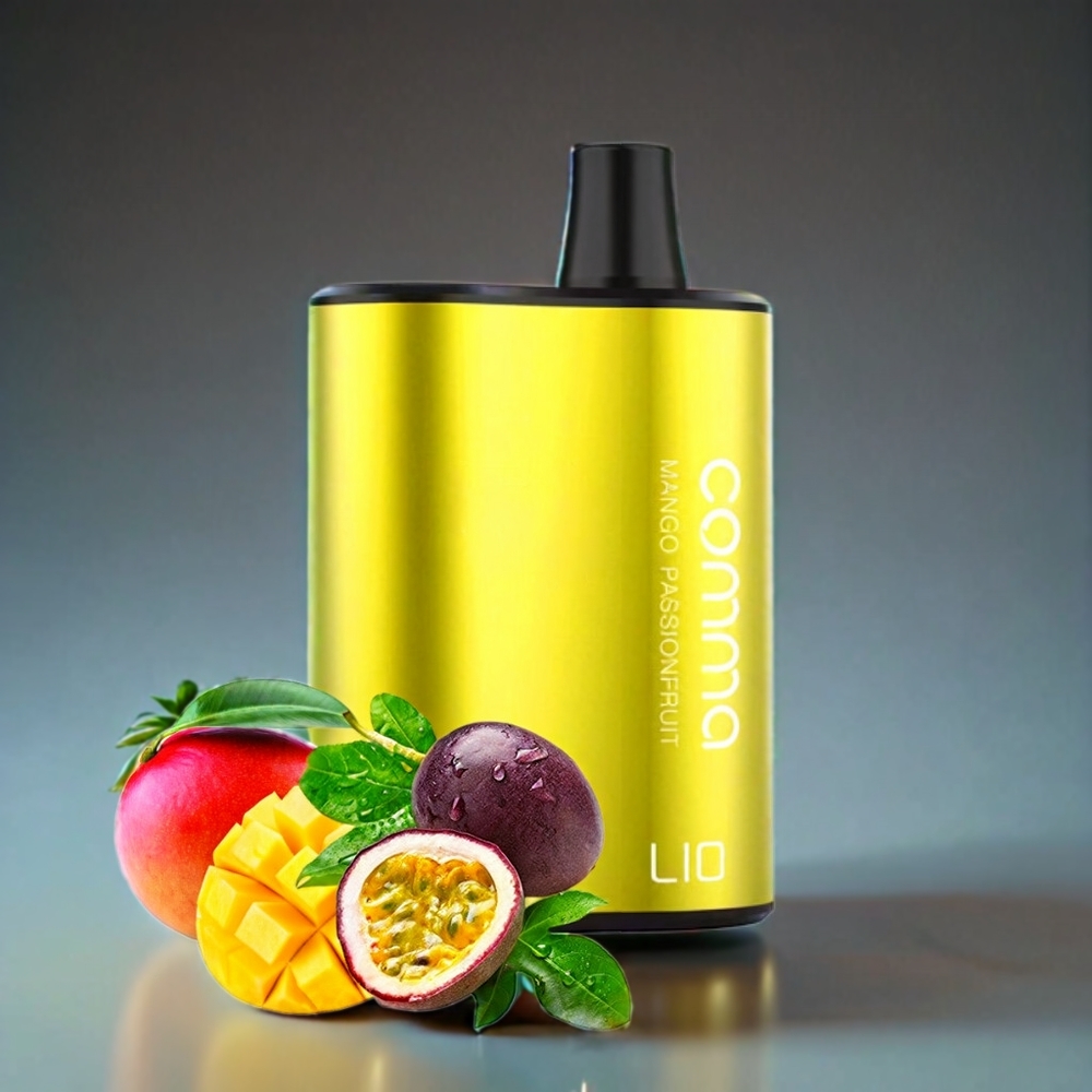 Australia Wholesale LIO COMMA 5000 Puffs Disposable Vape – 15mL Mesh 1.0Ω, Type-C, Mango Passionfruit