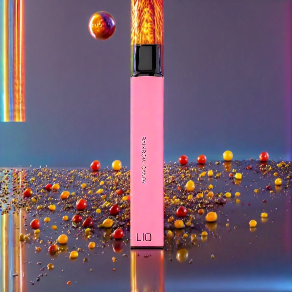 LIO Mini 600 Puffs Disposable Vape - 2ml 20mg Nicotine, Aluminum Alloy, Australia Wholesale (Rainbow Candy)