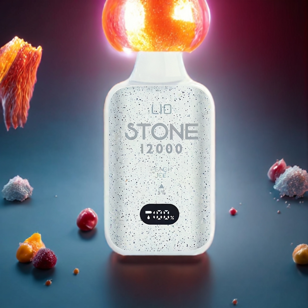 LIO Stone 12000 Puffs Disposable Vape – 18ML E-liquid, 1.0 Ohm Mesh Coil, Type-C Charging | Australia Wholesale (Peach Ice)