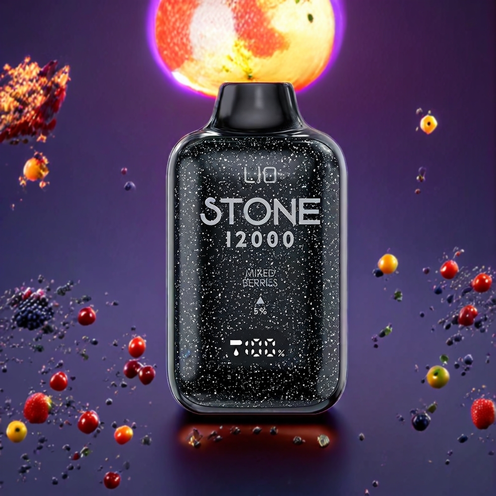 LIO Stone 12000 Puffs Disposable Vape – 18ML E-liquid, Type-C Charging, Australia Wholesale (Mixed Berries)