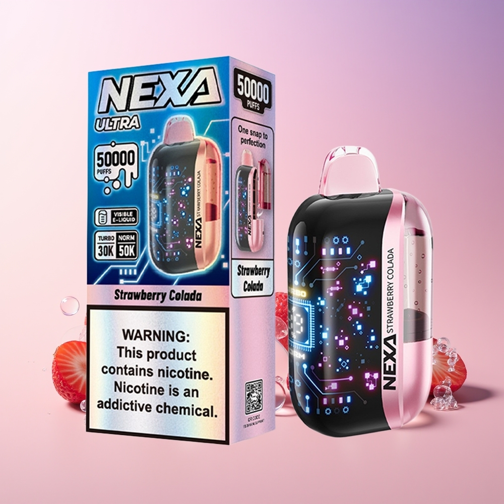 NEXA Ultra 50K Australia Wholesale Disposable Vape – 20mL Prefilled, 5% Nicotine, Type-C Charging, Strawberry Colada