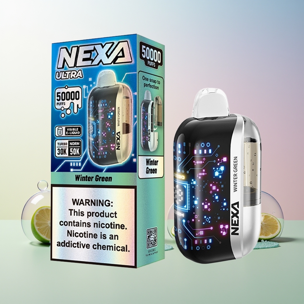 NEXA Ultra 50K Disposable Vape – 20mL Prefilled, 5% Nicotine, Type-C Charging | Australia Wholesale Winter Green