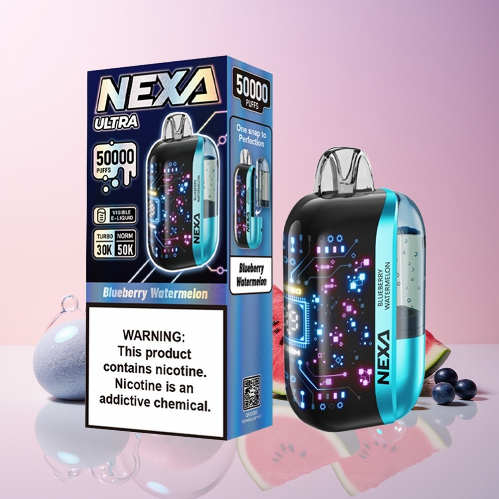 NEXA Ultra 50K Disposable Vape – 20mL Prefilled, 800mAh Battery, 50K Puffs, 5% Nicotine, Type-C Charging (Blueberry Watermelon) – Australia Wholesale