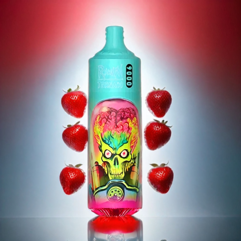 Fumot RandM Tornado 9000 Puffs Vape (Strawberry Raspberry Cherry Ice) RandM Tornado 9000 Puffs - Australia Wholesale