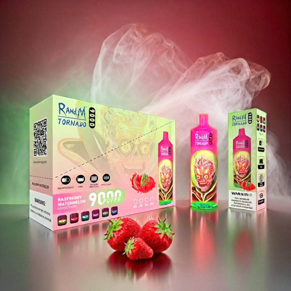 RandM Tornado 9000 Puffs Raspberry Watermelon Vape