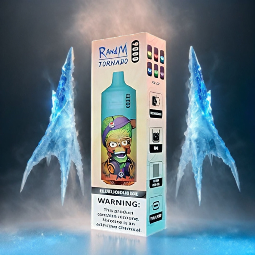 RandM Tornado 9000 Puffs Vape - Bluelcious Ice