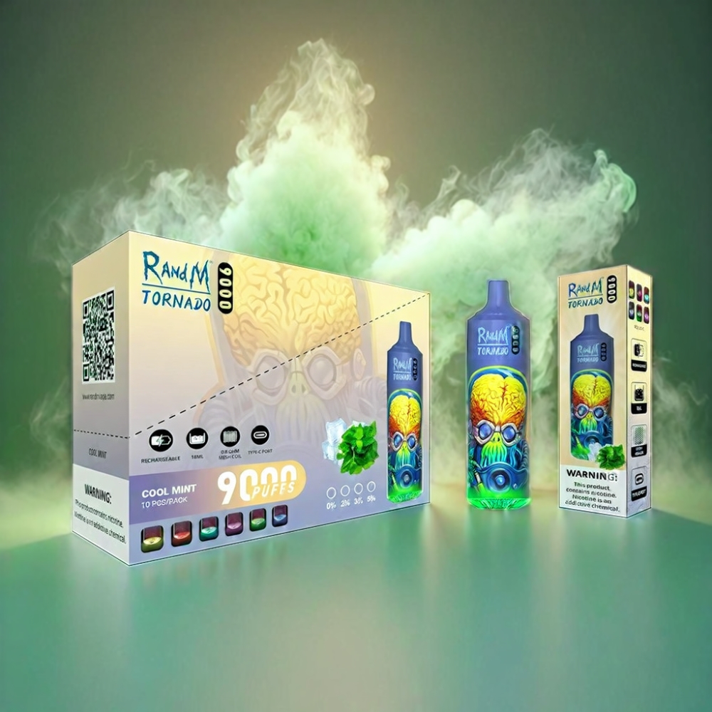 RandM Tornado 9000 Puffs Vape - Cool Mint RandM Tornado 9000 Puffs - Australia Wholesale