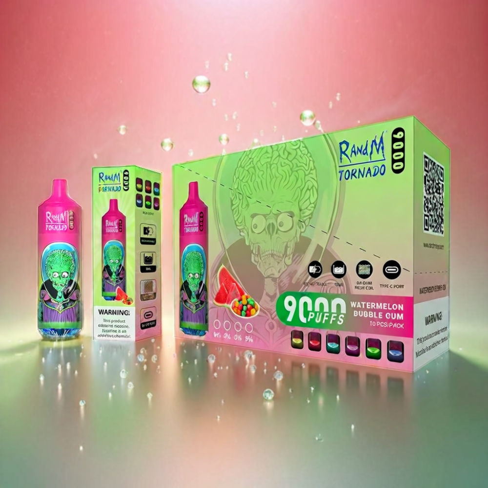 RandM Tornado 9000 Puffs Watermelon Bubble Gum Vape