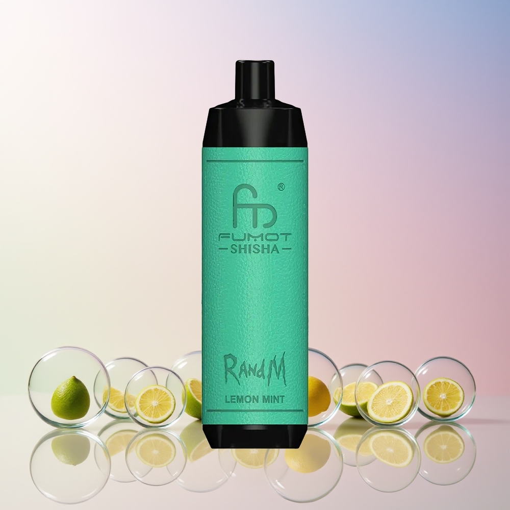 RandM Fumot Shisha 10000 Puffs Disposable Vape – 18mL Prefilled, 0.5% Nicotine, Lemon Mint (Australia Wholesale)