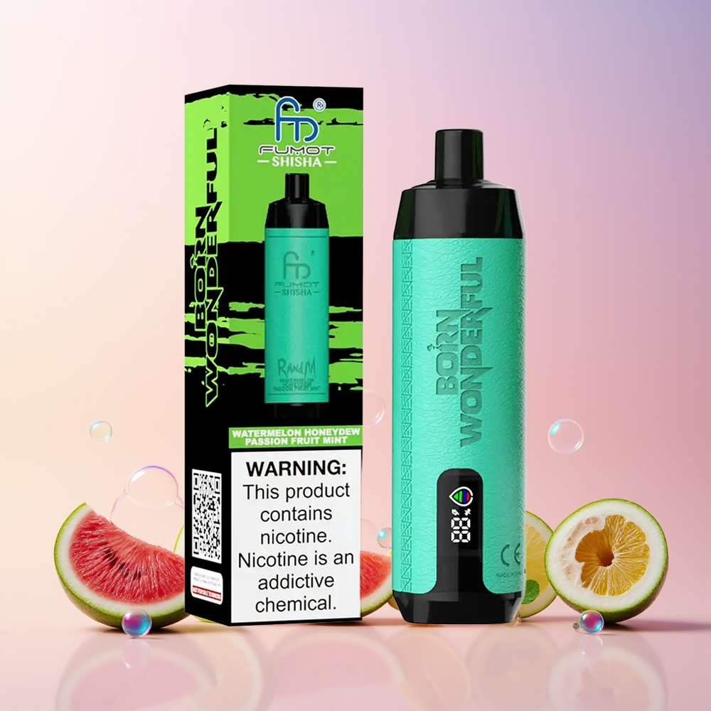 RandM Fumot Shisha 10000 Puffs Disposable Vape – 18mL Prefilled, 850mAh Battery, Type-C Port | Australia Wholesale Watermelon Honeydew Passion Fruit Mint